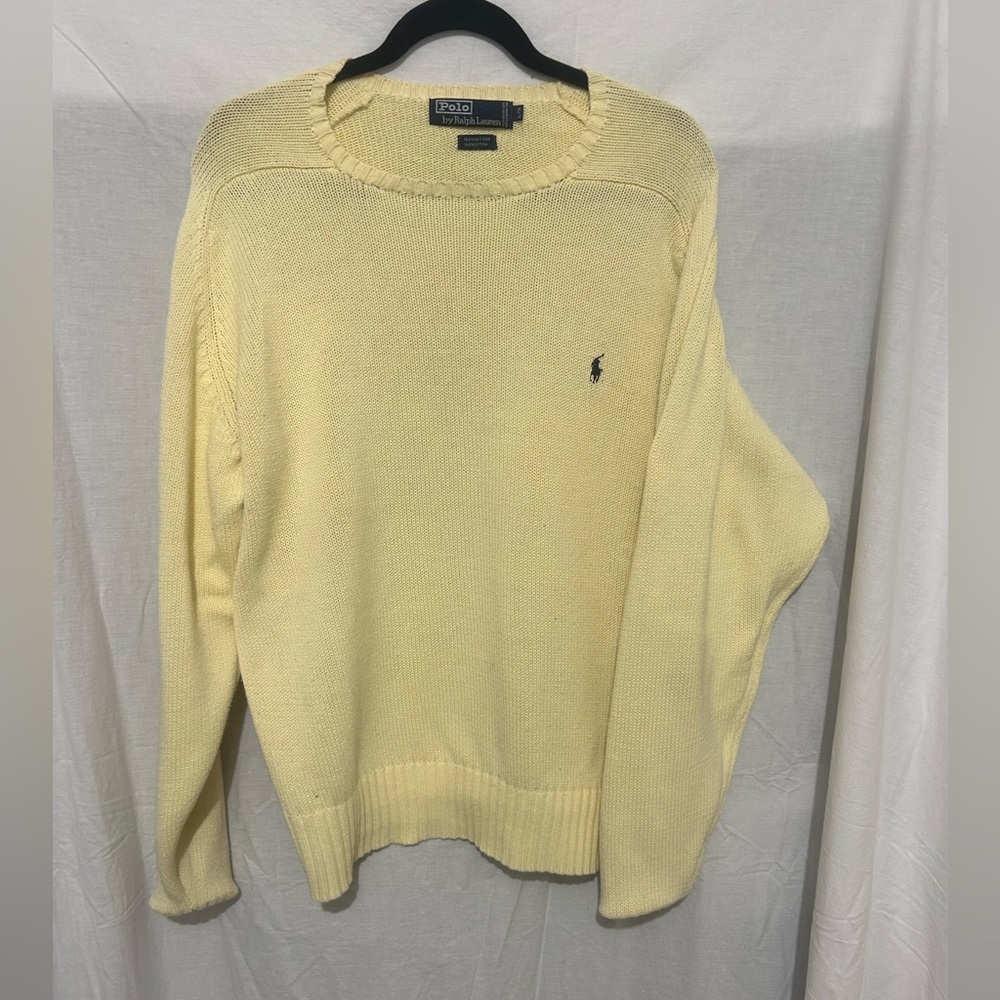 Polo Ralph Lauren yellow crew neck sweater